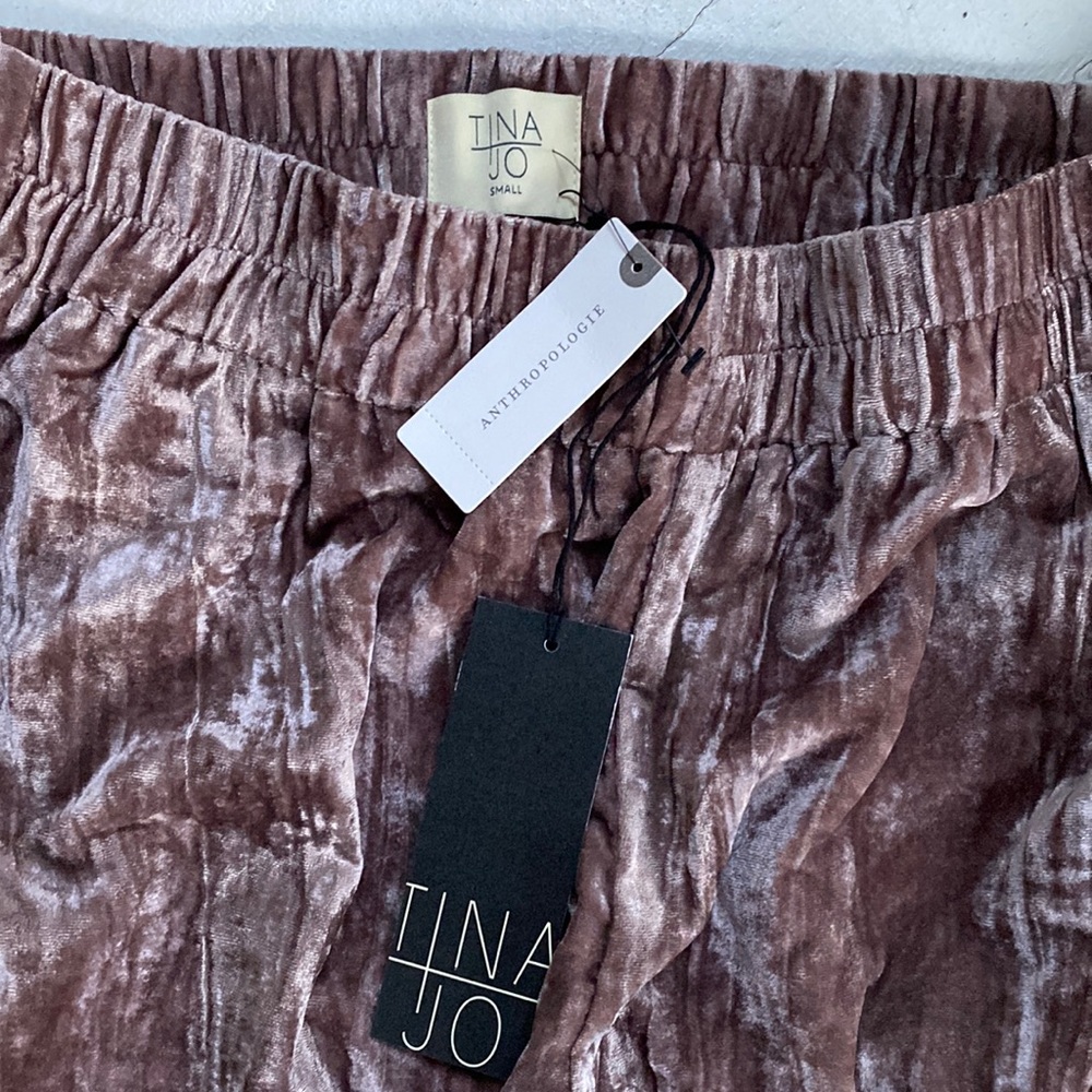 Anthropologie Tina Jo crushed velvet pants